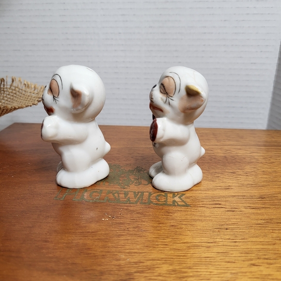 Vintage Ceramic Bonzo Dog I'm Salt I'm Pepper Shakers - Picture 5 of 14